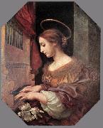DOLCI, Carlo St Cecilia at the Organ dfg oil painting